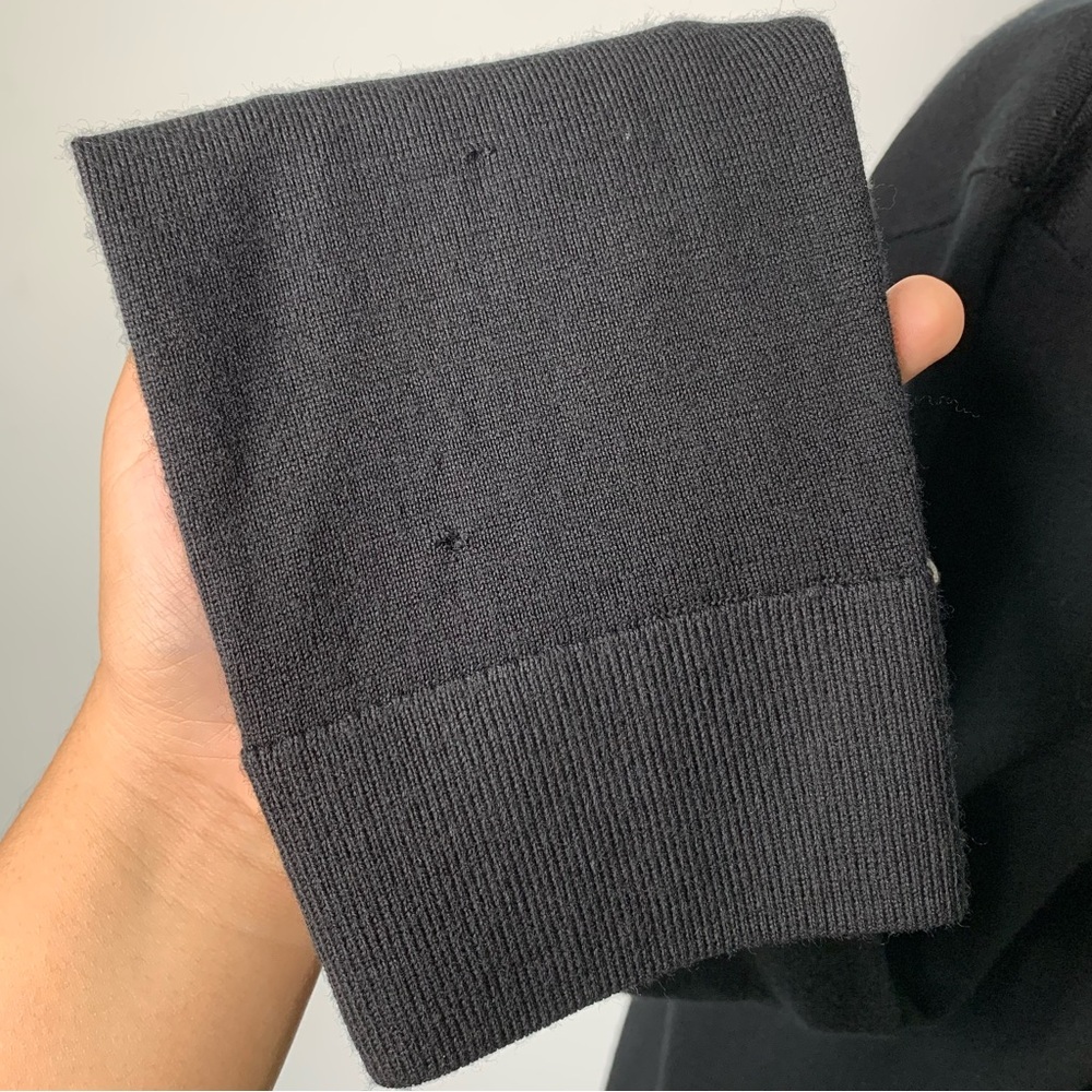 CHANEL Uniform Women's Black Crew Neck Long Sleeve 100% Wool Sweater Size Small - Picture 10 of 13